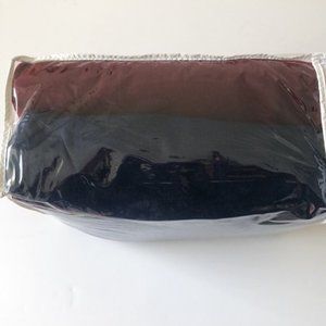 Set of 2 pc Super Soft Fleece Cozy Blankets 78" x 58" Navy Wine